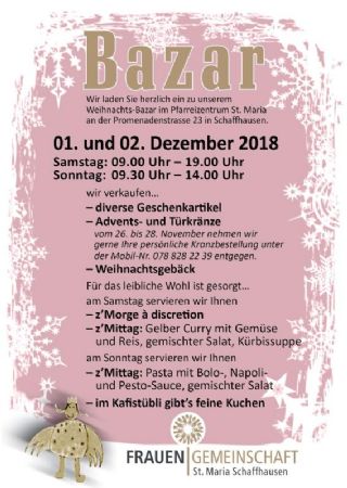 Weihnachts-Bazar Frauengemeinschaft St.Maria