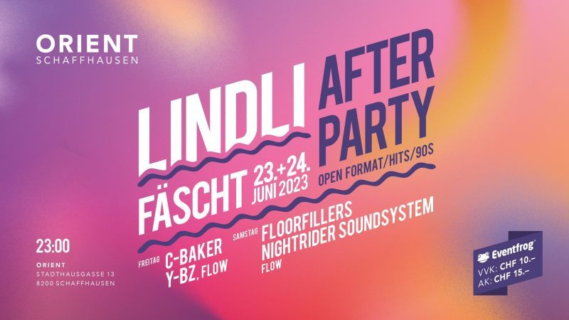 LINDLI FÄSCHT Open Format Afterparty
