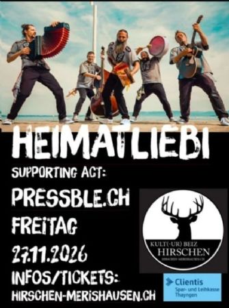 Heimatliebi // Supporting Act: Pressblech