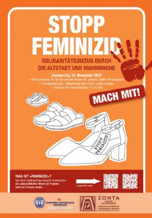 «Nein» zu Gewalt an Frauen – Solidaritätsaktion und Mahnwache