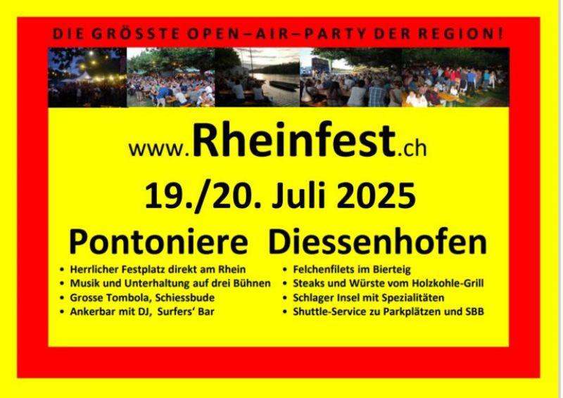 Rheinfest 2025 –  Grösste Open Air Party der Region