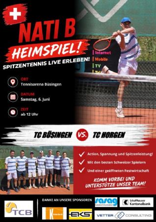 Tennis: Interclub - Nationalliga B – Herren kämpfen für den TC Büsingen!