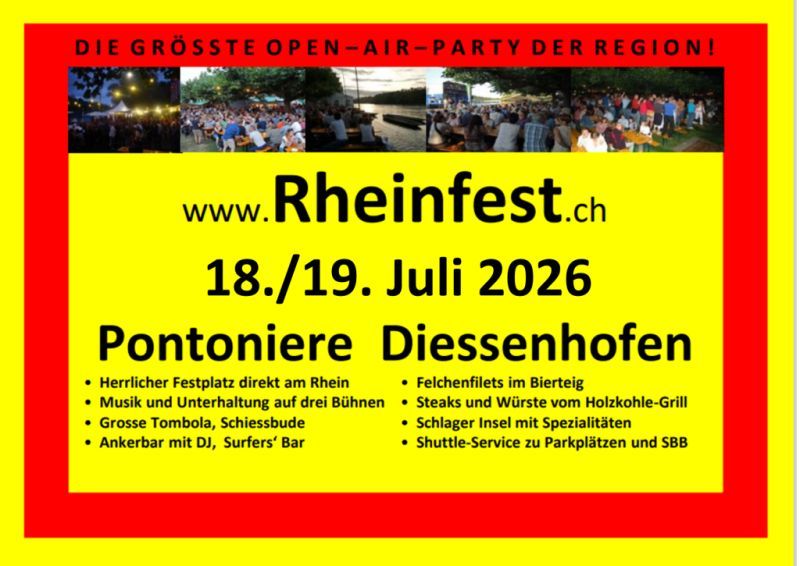 Rheinfest 2026 – Grösste Open Air Party der Region