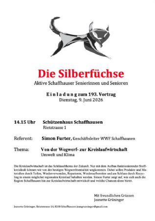 Die Silberfüchse – «Von der Wegwerf- zur Kreislaufwirtschaft»