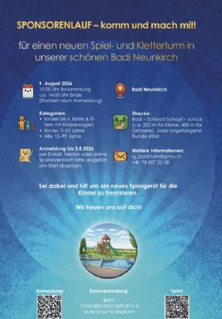 Laufsport: Sponsorenlauf Badi Neunkirch