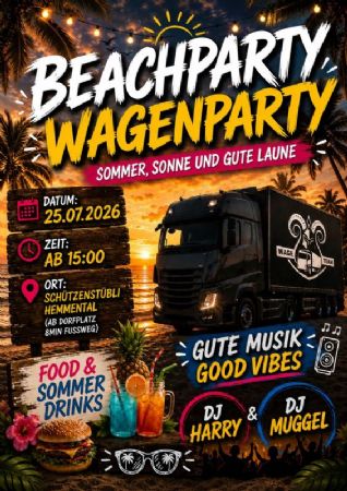 Beachparty Wagenteam Schattenkrieger