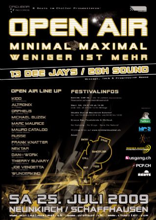 Open Air Minimal Maximal