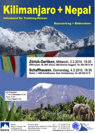 Infoabend Kilimanjaro- und Nepaltrekking