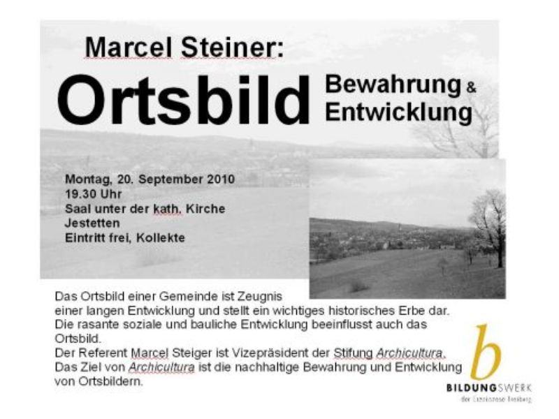 Ortsbild – Bewahrung und Entwicklung