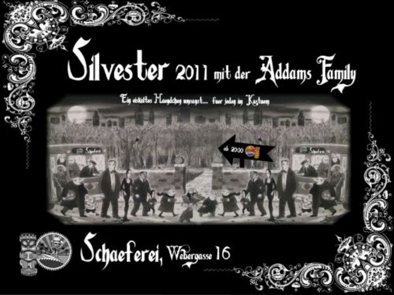 Silvester 2011 mit der Addams Family