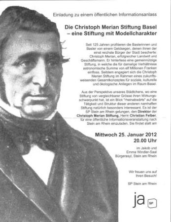 Die Christoph Merian Stiftung Basel – eine Stiftung mit Modellcharakter
