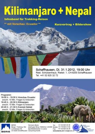 Kilimanjaro – Nepal– Ecuador