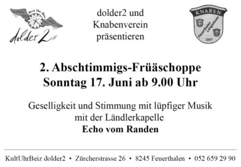 2. Abstimmungs-Frühschoppen 