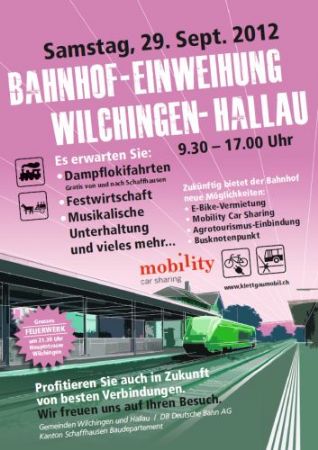 Einweihung Bahnhof Wilchingen-Hallau