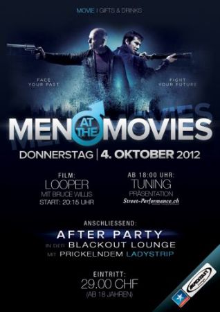 Men at the movies - Looper 