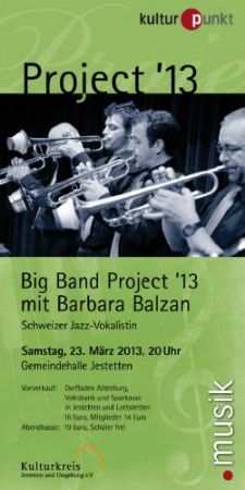Big Band Project 13 mit Barbara Balzan