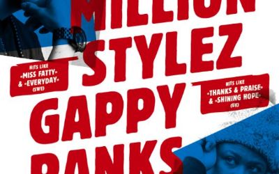 Million Stylez (SWE), Gappy Ranks (UK) backed by Dub Akom Band (F)